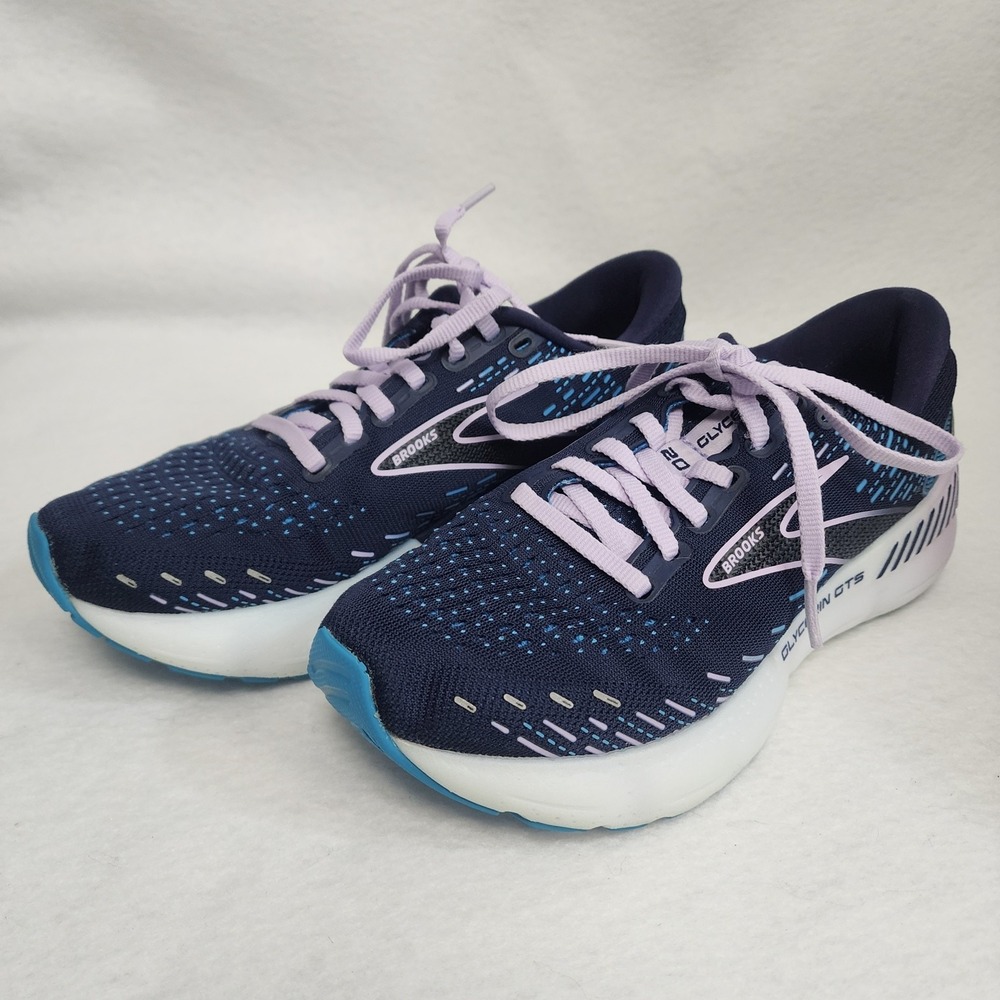 Brooks Glycerin GTS 20 1203701B499 Womens 6.5 B Running Shoes Blue Sneakers